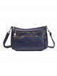 Crossbody bag with zip blue