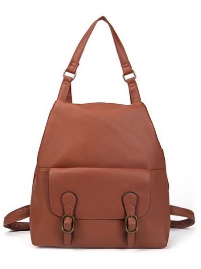 Backpack with buckle brown