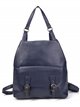 Backpack with buckle blue