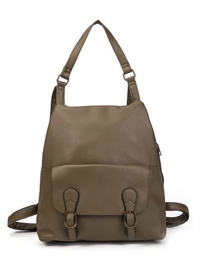 Backpack with buckle green