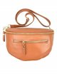 Leather belt bag marron