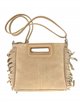 Bandolera serraje flecos beige