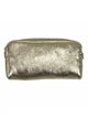 Metallic leather toiletry bags oro