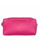 Leather toiletry bags fucsia