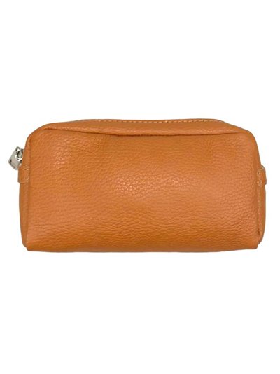 Leather toiletry bags marron