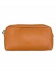 Leather toiletry bags marron