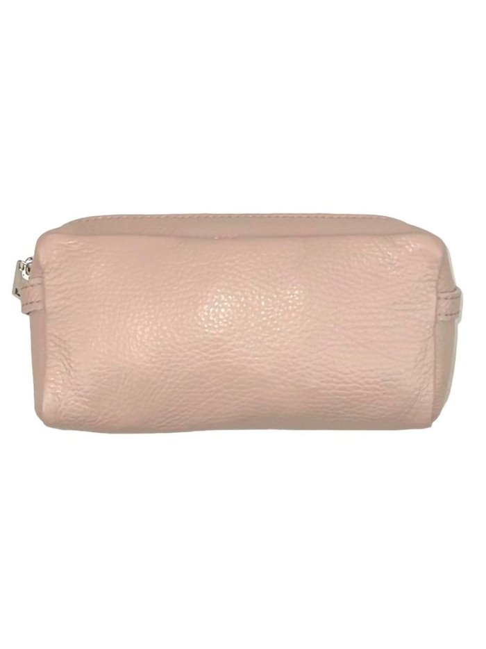 Leather toiletry bags nude