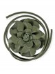 Handmade leather flower belt verde-olivo