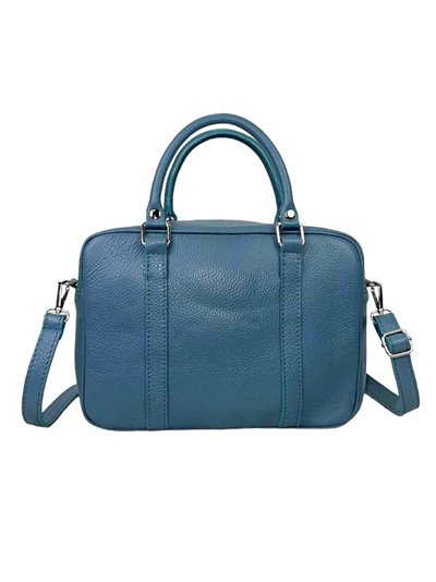 Minimal leather citybag azul-vaquero