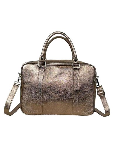 Minimal leather citybag bronce