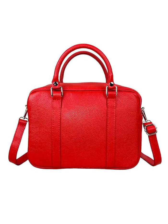 Minimal leather citybag rojo