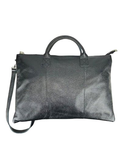 Minimal leather tote bag negro