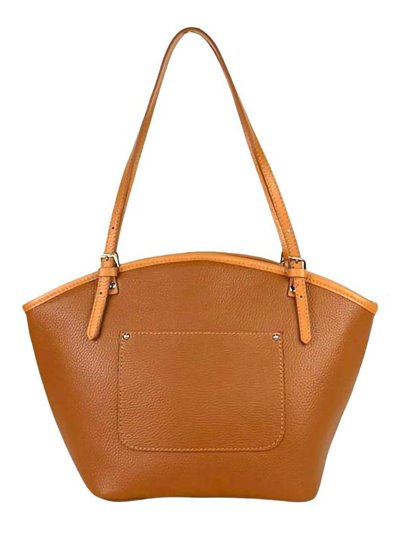 Shopper combinado piel marron