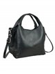 2 pieces leather bucket bag negro