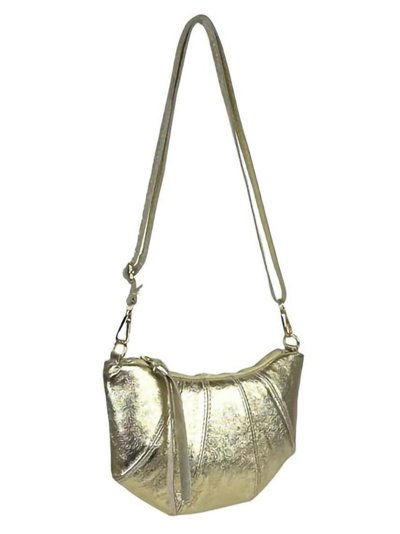 Half moon leather crossbody bag oro