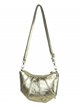 Half moon leather crossbody bag oro