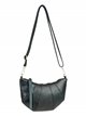 Half moon leather crossbody bag negro