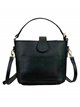 Leather mini citybag negro