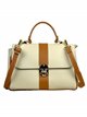 Citybag bicolor piel solapa marron