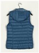 Quilted waistcoat with hood blue (S-XL)