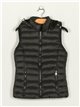 Quilted waistcoat with hood black (S-XL)