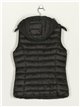 Quilted waistcoat with hood black (S-XL)