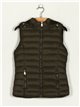 Quilted waistcoat with hood dark-green (S-XL)