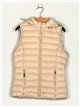 Quilted waistcoat with hood beige (S-XL)