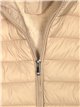 Quilted waistcoat with hood beige (S-XL)