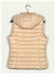 Quilted waistcoat with hood beige (S-XL)