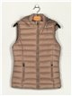 Quilted waistcoat with hood khaki (S-XL)