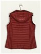 Quilted waistcoat with hood bordeaux (42-50)