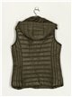 Quilted waistcoat with hood green (42-50)