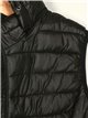 Quilted waistcoat with hood black (42-50)