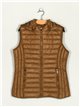 Quilted waistcoat with hood tan (42-50)