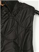 Quilted long waistcoat with hood black (S-XL)