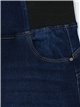 Elastic waist basic jeans azul (S-XXL)