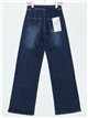 Jeans rectos botones azul (S-XXL)