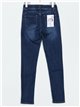 Jeans cintura elástica tiro alto azul (36-46)