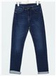 Jeans mom fit pelo azul (40-52)