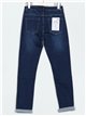 Jeans mom fit pelo azul (40-52)