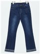 Embroidered mom fit jeans azul (40-52)