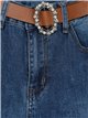 Belted flare jeans azul (S-XXL)