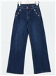 Straight jeans with buttons azul (S-XXL)