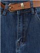 Belted straight jeans azul (S-XXL)