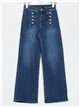 Straight jeans with buttons azul (S-XXL)