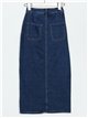 Long denim skirt with pockets azul (S-XXL)