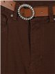 Belted flare jeans marron (S-XXL)