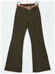 Belted flare jeans verde (S-XXL)