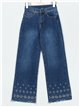 Embroidered straight jeans azul (S-XXL)